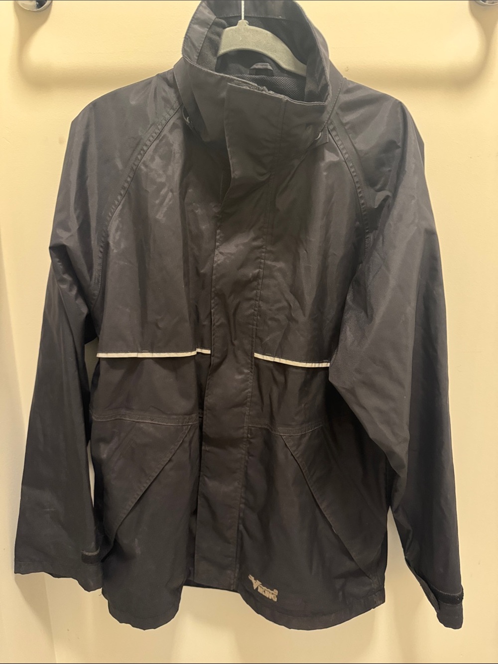 Viking Journey Man 420D Men's Black Waterproof Jacket with High Collar